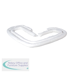 5 Star Extra Long Oil and Fuel Absorbent Socks in a Box 80mm x 3m White (Pack of 8) FS638922