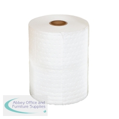 5 Star Double Weight Oil and Fuel Perforated Absorbent Roll Poly Pack 380mm x 39m White FS639080