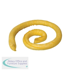 5 Star Extra Long Chemical Absorbent Socks in a Box 8cm x 3m Yellow (Pack of 8) FS639585