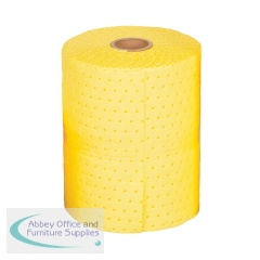 5 Star Medium Weight Absorbent Chemical Roll in a Poly Pack 380mm x 39m Yellow FS639721