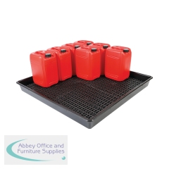 5 Star Evo Recycled Spill Tray with Removable Grid 16 x 25 Litre Black FS641984