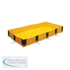 5 Star InstaBund Pool with 4 Corner Supports and 8 Side Supports 1000x2000x250mm Yellow FS642349