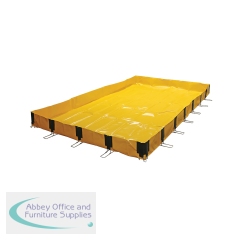 5 Star InstaBund Pool with 4 Corner Supports and 18 Side Supports 2000x3500x250mm Yellow FS642448