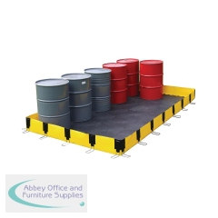 5 Star InstaBund Pool with 4 Corner Supports and 18 Side Supports 2500x3000x250mm Yellow FS642516