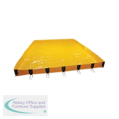 5 Star InstaBund Pool with 4 Corner Supports and 24 Side Supports 3000x4000x250mm Yellow FS642530
