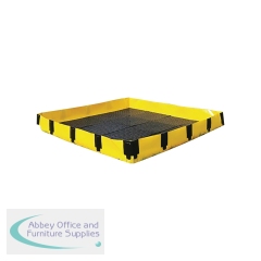 5 Star InstaBund Pool with 4 Corner Supports and 22 Side Supports 4500x2000x250mm Yellow FS642639