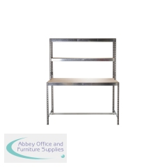5 Star Heavy Duty Workbench with 2 Upper Shelves 1500 x 800 x 1800mm FS643070