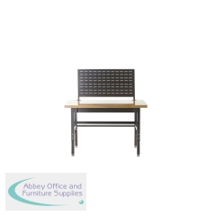 5 Star Heavy Duty Adjustable Height Workbench with Louvre Panel 1200 x 600 x 1080-1440mm FS643179