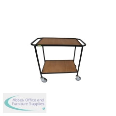 5 Star Mobile Shelf Trolley with Wooden Shelves 950 x 450 x 900mm FS644077