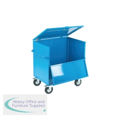 5 Star Security Mobile Solid Steel Trolley with Lockable Lid 1100 x 700 x 1140mm FS645623