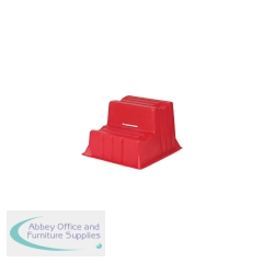 5 Star 2 Tread Industrial Steps Polyethylene Red 510 x 600 x 370mm FS645784