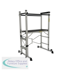 5 Star Mobile Folding Work Platform with Integral Ladder 930 x 1140 x 1550mm FS646248