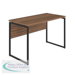 5 Star Vexo Rectangular Desk with Square Leg and Modesty Panel Dark Walnut/Black FS646613