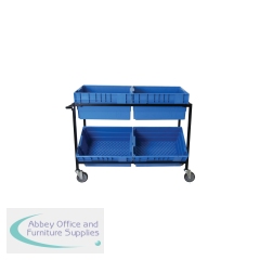 5 Star Mobile Container Picking Trolley with 4 Containers 1260 x 420 x 910mm FS647313