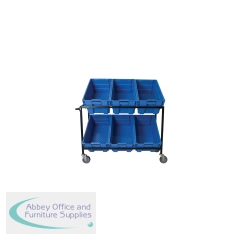 5 Star Mobile Container Picking Trolley with 6 Containers 1260 x 420 x 910mm FS647351