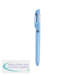 5 Star 4 Colour Peer Marking Ballpoint Pen Blue Barrel Black/Purple/Green/Pink (Pack of 12) FS667984