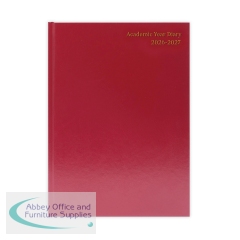 5 Star Academic Diary Day Per Page A4 Burgundy 2026-2027 KF1A4ABG26
