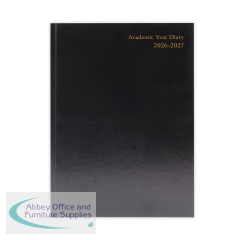 5 Star Academic Diary Day Per Page A5 Black 2026-2027 KF1A5ABK26