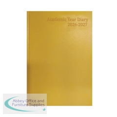 5 Star Academic Diary Week To View A4 Yellow 2026-2027 KF3A4AYL26