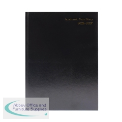 5 Star Academic Diary Week To View A5 Black 2026-2027 KF3A5ABK26