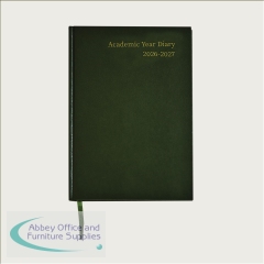 5 Star Academic Diary Week To View A5 Green 2026-2027 KF3A5AGN26