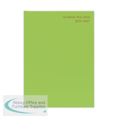 5 Star Academic Diary Day Per Page A5 Green 2026-2027 FS668140