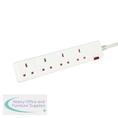 5 Star 4-Way Extension Lead 13 Amp 5m White FS668149
