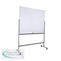 5 Star 1500 x 1200mm Mobile Double Sided Magnetic Whiteboard FS668152