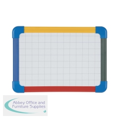 5 Star Schoolmate Double Sided Whiteboard Non-Magnetic Plain/Magnetic Grid A4 (Pack of 10) FS669011