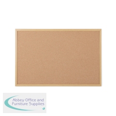 5 Star Cork Noticeboard Oak Effect Frame 1200x900mm FS669042