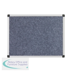5 Star Fire Retardant Noticeboard Aluminium Frame 600x900mm Grey FS669100