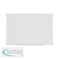 5 Star Enamel Magnetic Whiteboard with Clip-on Pen Tray 1200x900mm FS669120