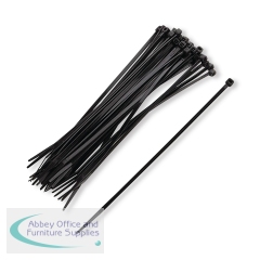 5 Star Cable Ties 140x3.6mm Black (Pack of 100) FS671242