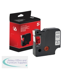 5 Star Non-OEM Replacement for Dymo 45013 Black on White 12mm x 7m FS671419