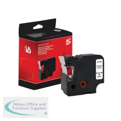 5 Star Non-OEM Replacement for Dymo 45803 Black on White 19mm x 7m FS671626