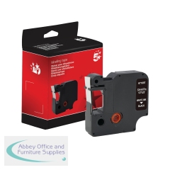 5 Star Non-OEM Replacement for Dymo 45021 White on Black 12mm x 7m FS671697