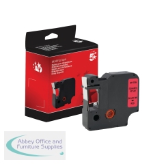 5 Star Non-OEM Replacement for Dymo 45017 Black on Red 12mm x 7m FS671729