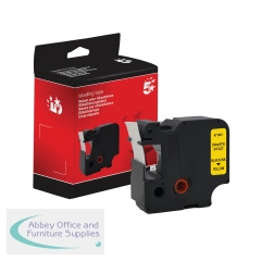 5 Star Non-OEM Replacement for Dymo 45808 Black on Yellow 19mm x 7m FS671921