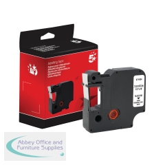 5 Star Non-OEM Replacement for Dymo 18444 Black on White 12mm x 5.5m FS671924