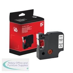 5 Star Non-OEM Replacement for Dymo 45020 White on Clear 12mm x 7m FS672148