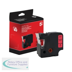 5 Star Non-OEM Replacement for Dymo 45807 Black on Red 19mm x 7m FS672371