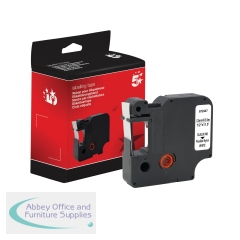 5 Star Non-OEM Replacement for Dymo 18488 Black on White 12mm x 3.5m FS672447