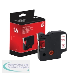 5 Star Non-OEM Replacement for Dymo 40915 Red on White 9mm x 7m FS672460