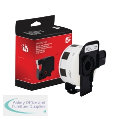 5 Star Non-OEM Replacement for Brother DK-11221 Black on White 23mm x 23mm 1000/Roll FS673040
