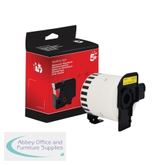 5 Star Non-OEM Replacement for Brother DK-44605 Black on Yellow 62mm x 30.48m FS673140