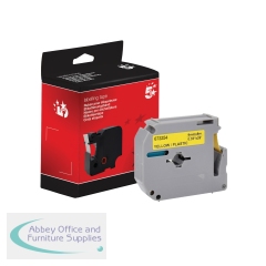 5 Star Non-OEM Replacement for Brother M-K621 Black on Yellow 9mm x 8m FS673254