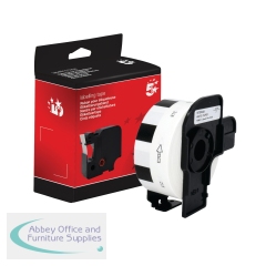 5 Star Non-OEM Replacement for Brother DK-11218 Black on White 24mm x 24mm 1000/Roll FS673340