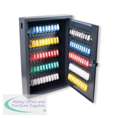 5 Star Deluxe Steel Key Cabinet 100 Key Capacity Dark Grey FS675119