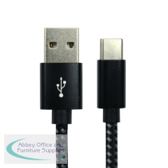 5 Star USB-A-USB-C Data and Charge Braided Cable 60w Black 2m FS675251