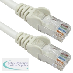 5 Star RJ45 Cable LSOH Moulded Network Cable Cat6 White 2m FS676310